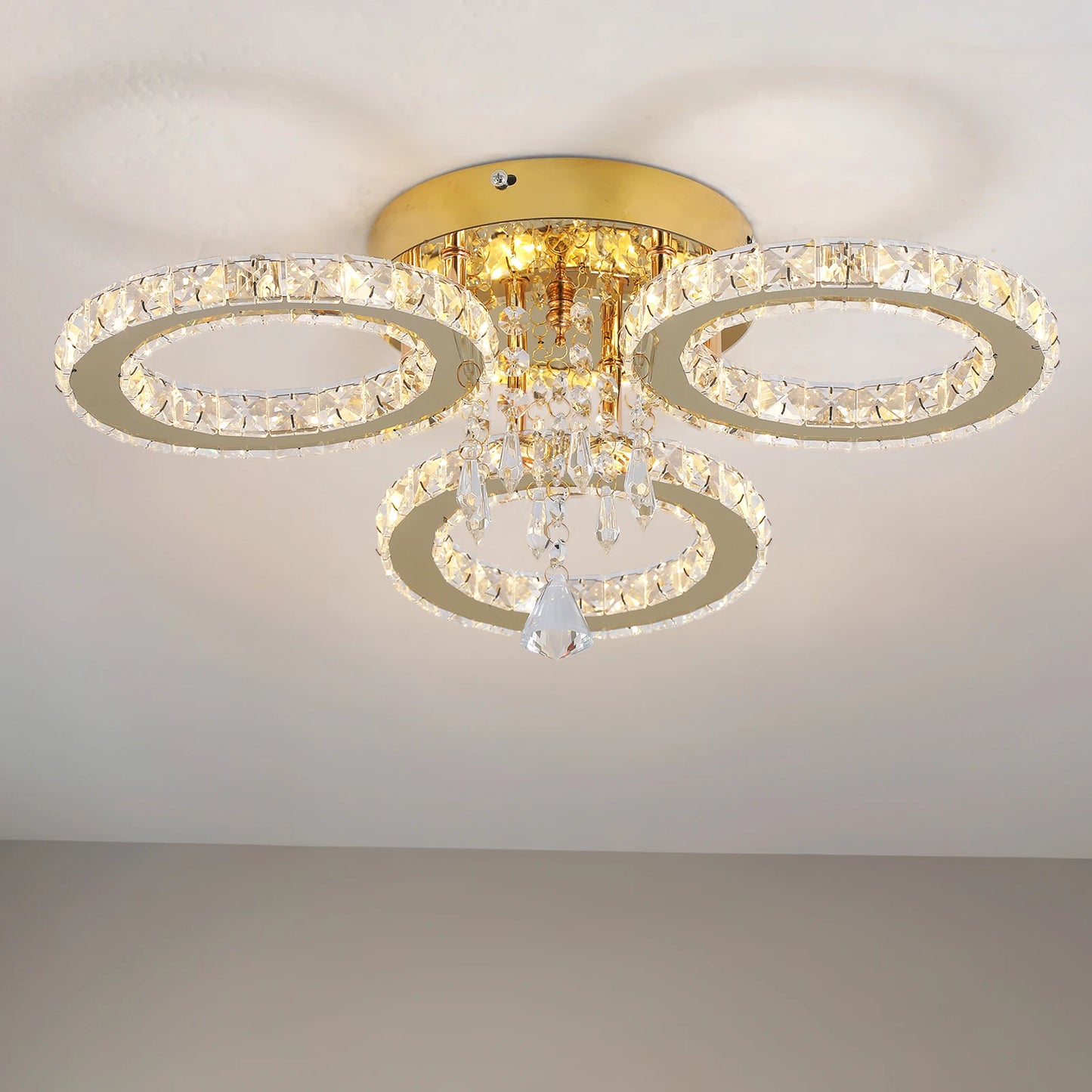 LED Crystal Ceiling Chandelier For Living Room And Dining Room