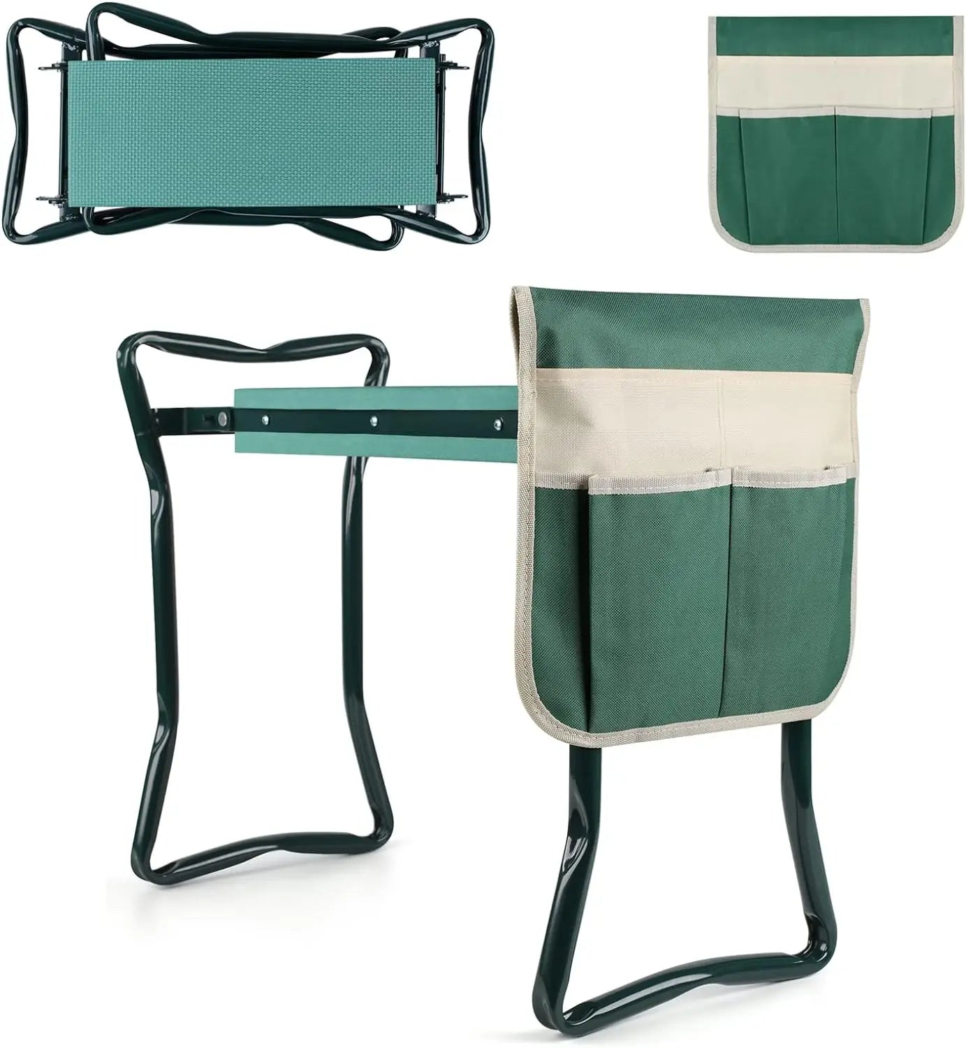 Upgraded Folding Garden Kneeler and Seat with Foam Pad