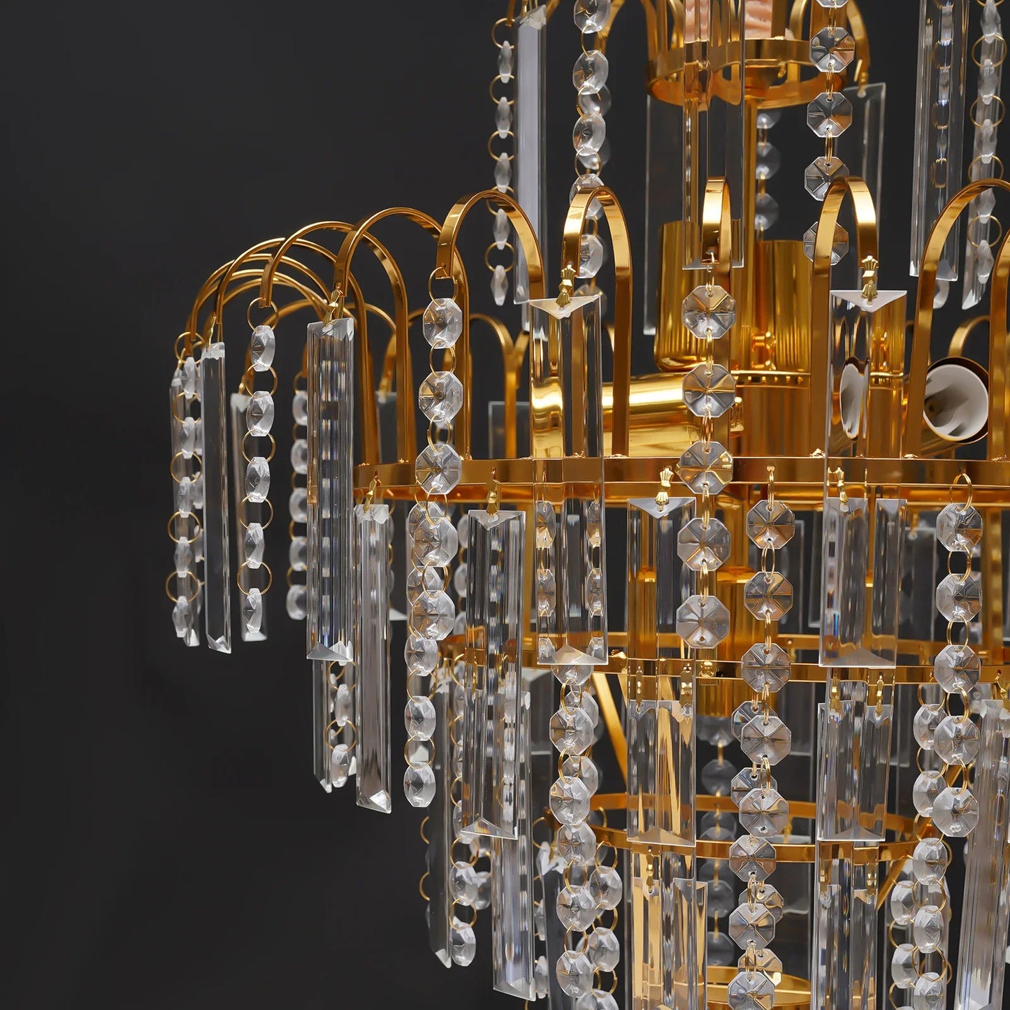 LED Crystal Chandelier Luxury Ceiling Light E14 Pendant
