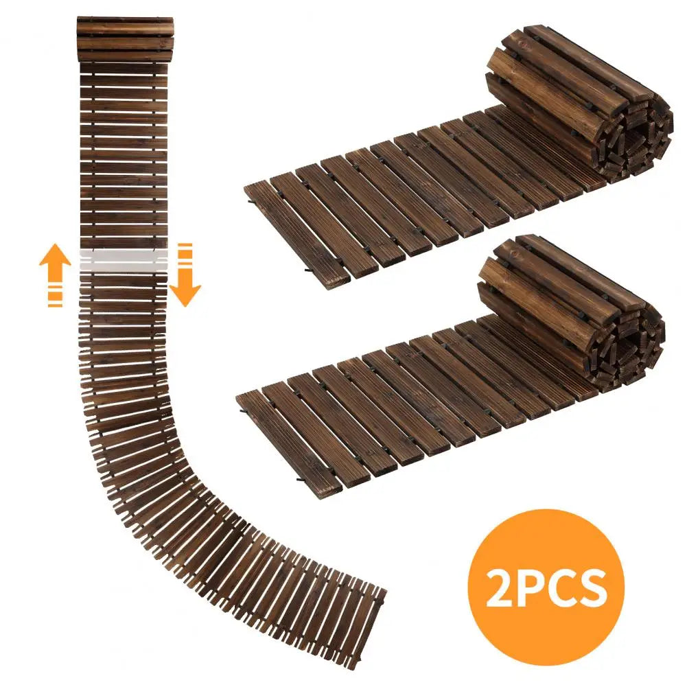 Wooden Garden Pathway Roll Out Walkway Bridge Outdoor Use