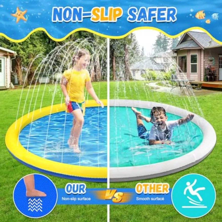 Extra Large Non Slip Splash Pad Sprinkler For Kids