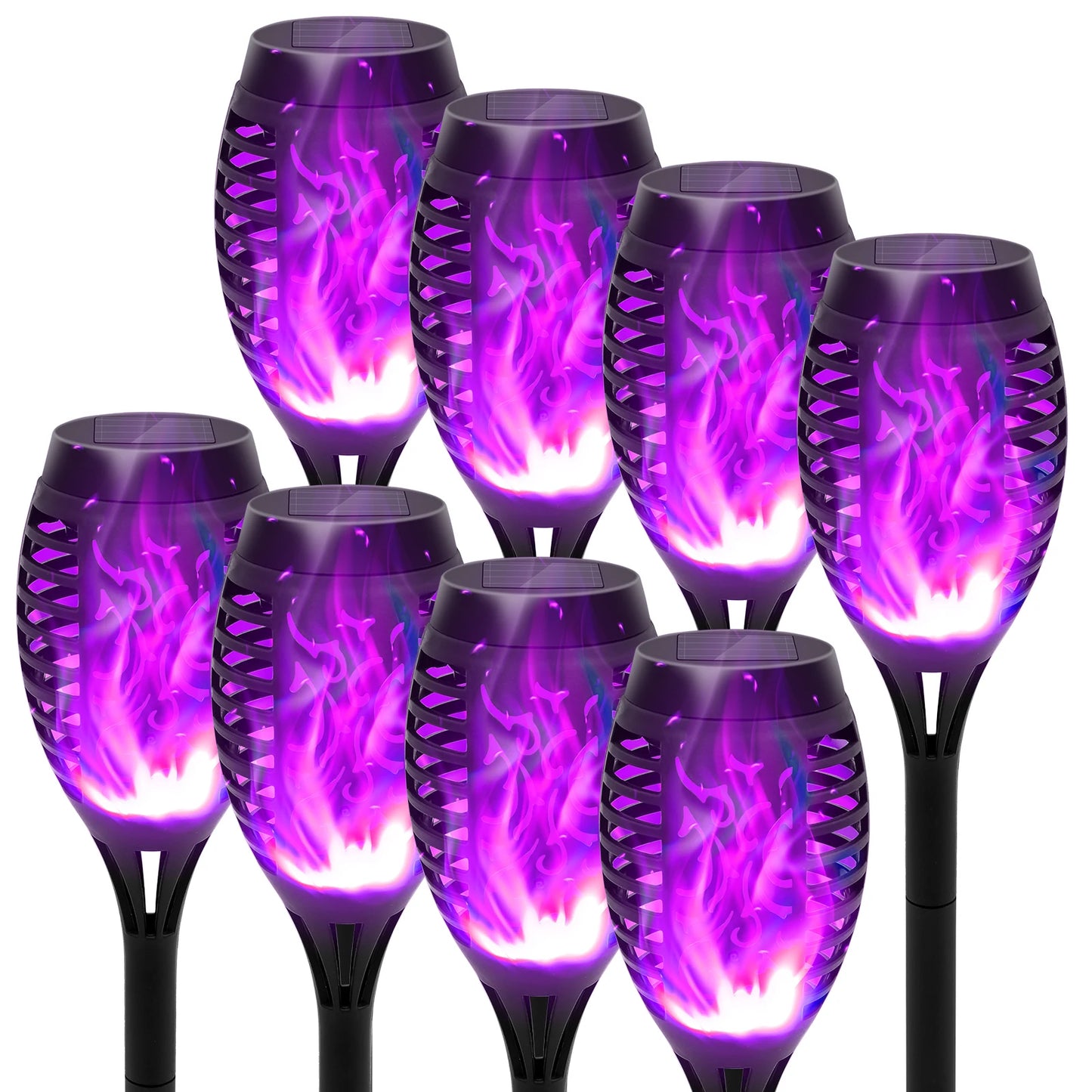 12 LED Solar Flame Torch Lights Outdoor Garden Decoration Waterproof
