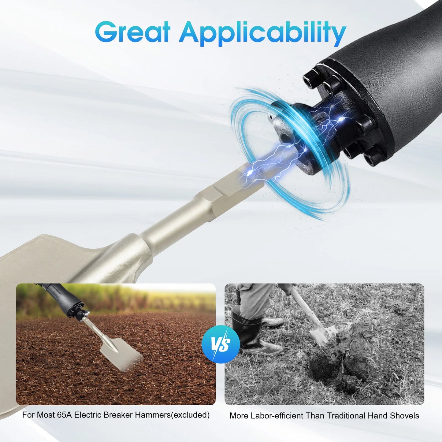 40Cr Steel Demolition Shovel Attachment for Electric Jack Hammer