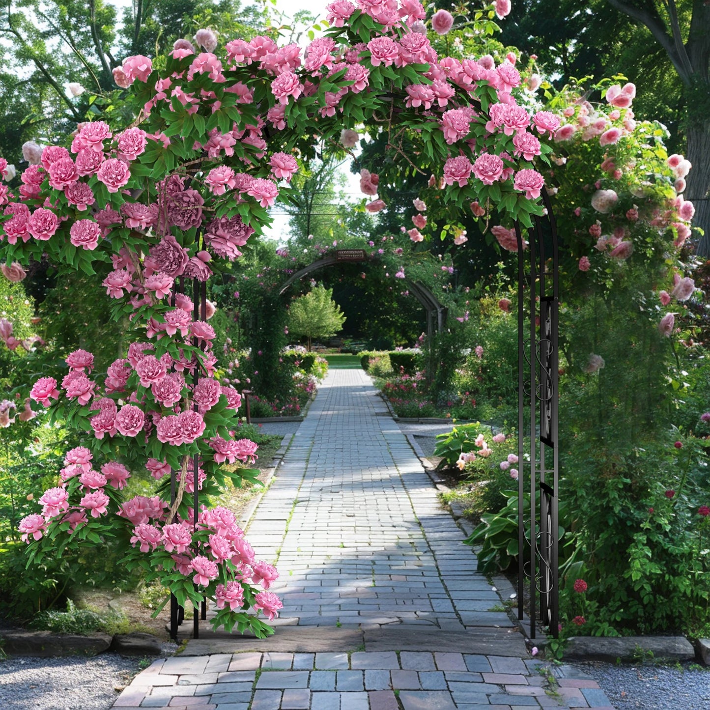 Heavy Duty Metal Garden Arbor Trellis Frame For Climbing Plants