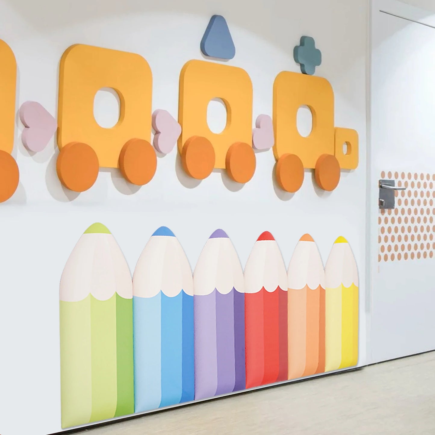 Self-Adhesive Anti-Collision Pencil Wall Stickers For Kids