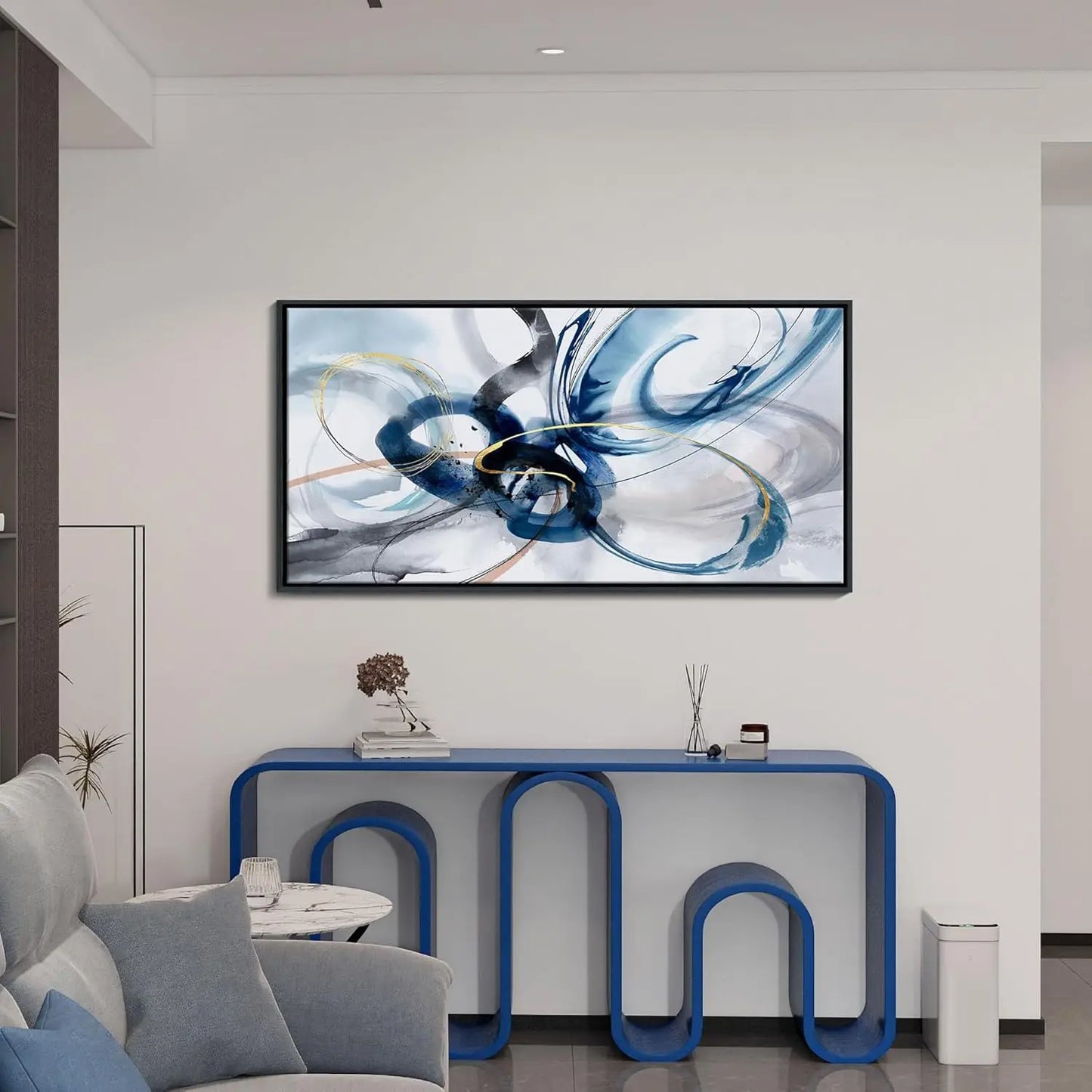 Abstract Framed Wall Art for Living Room and Office Decor