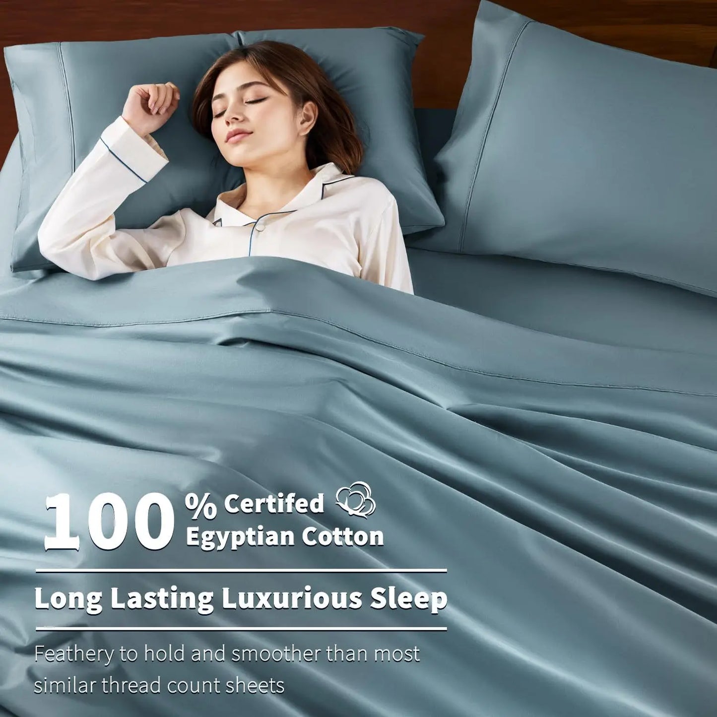 100 Percent Cotton Luxury Bed Sheets Set 600 Thread Count