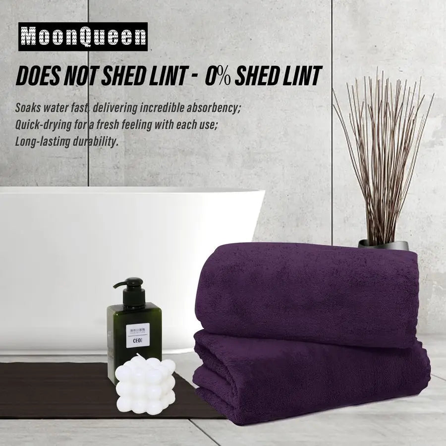 Premium Microfiber Bath Towel Set Quick Dry Absorbent 6 Pack