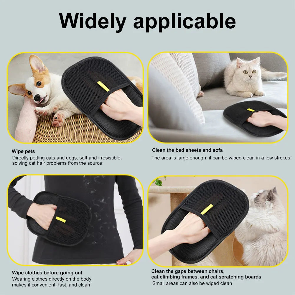 APWIKOGER Pet Grooming Gloves Hair Remover For Cat Dog Rabbit