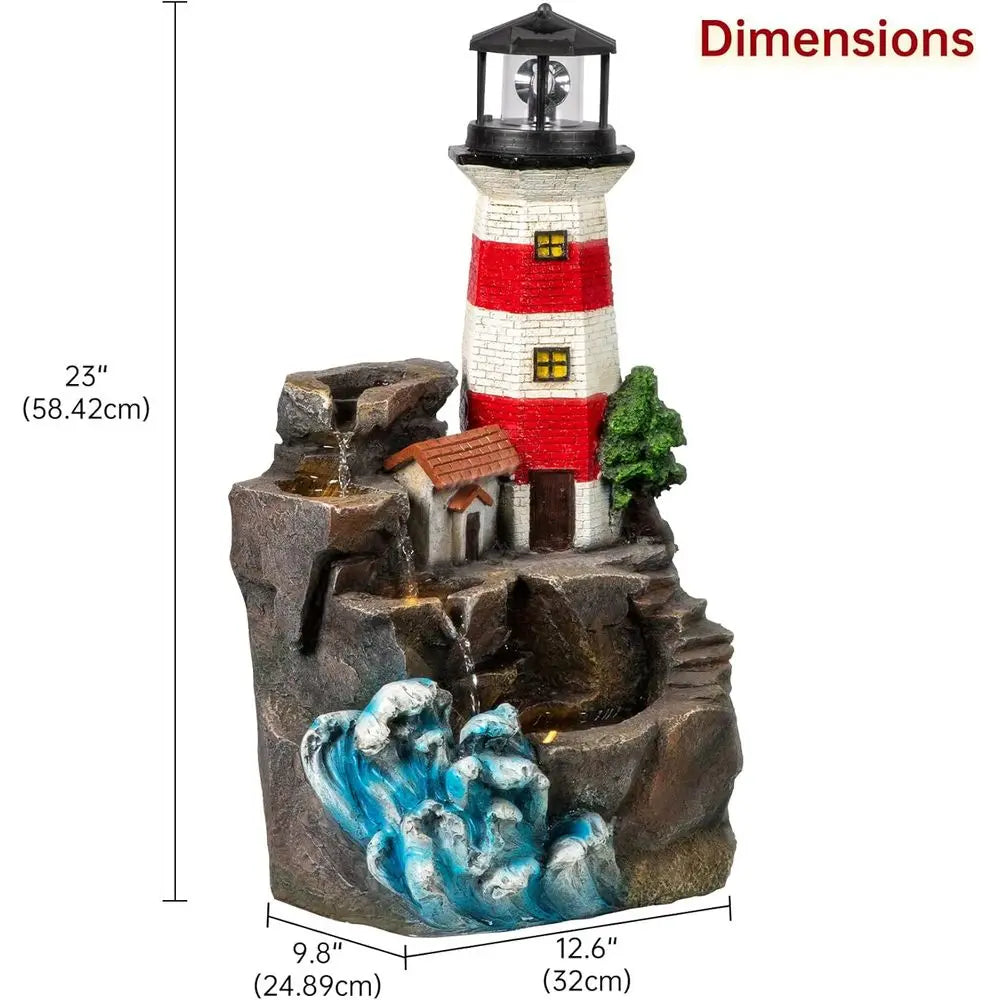 Outdoor Waterfall Fountain for Garden and Deck Relaxation