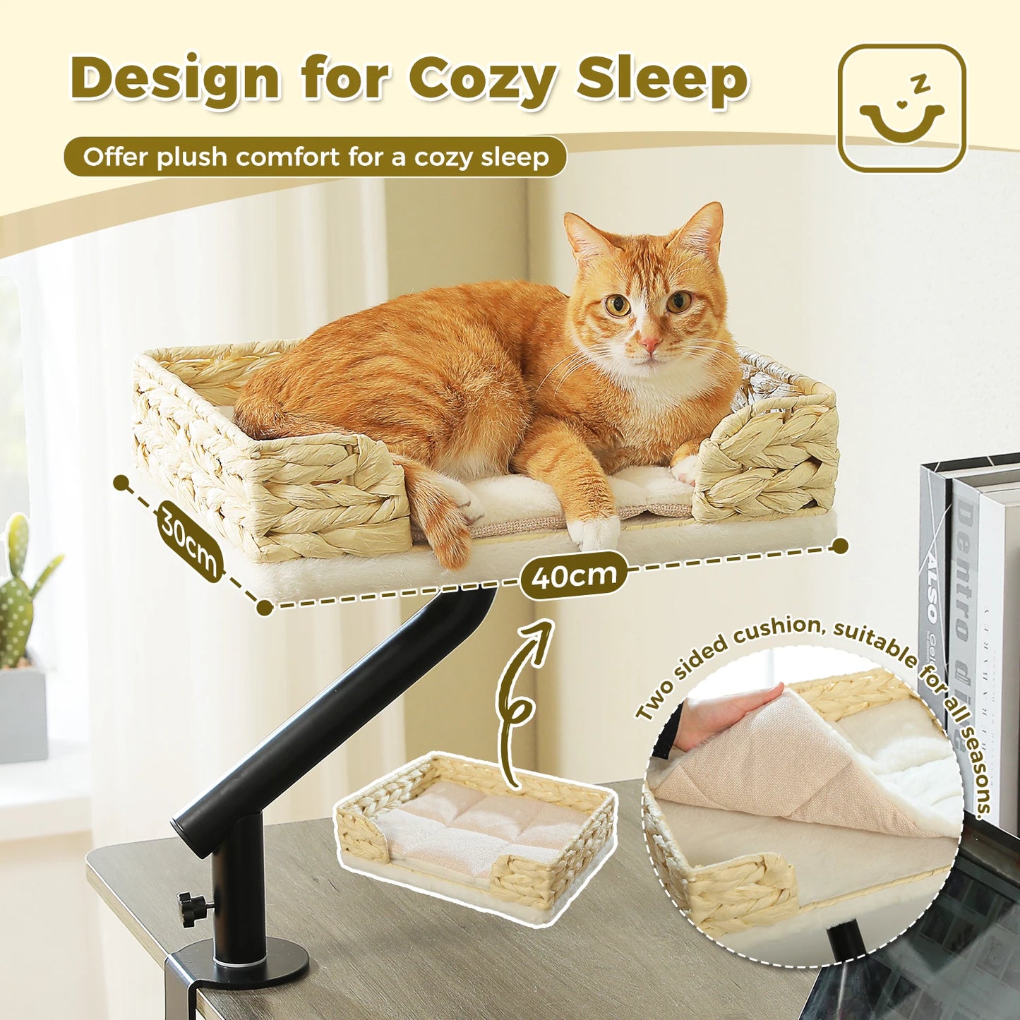 PAWZ Road Cat Desk Bed 360 Rotatable Hammock Stand