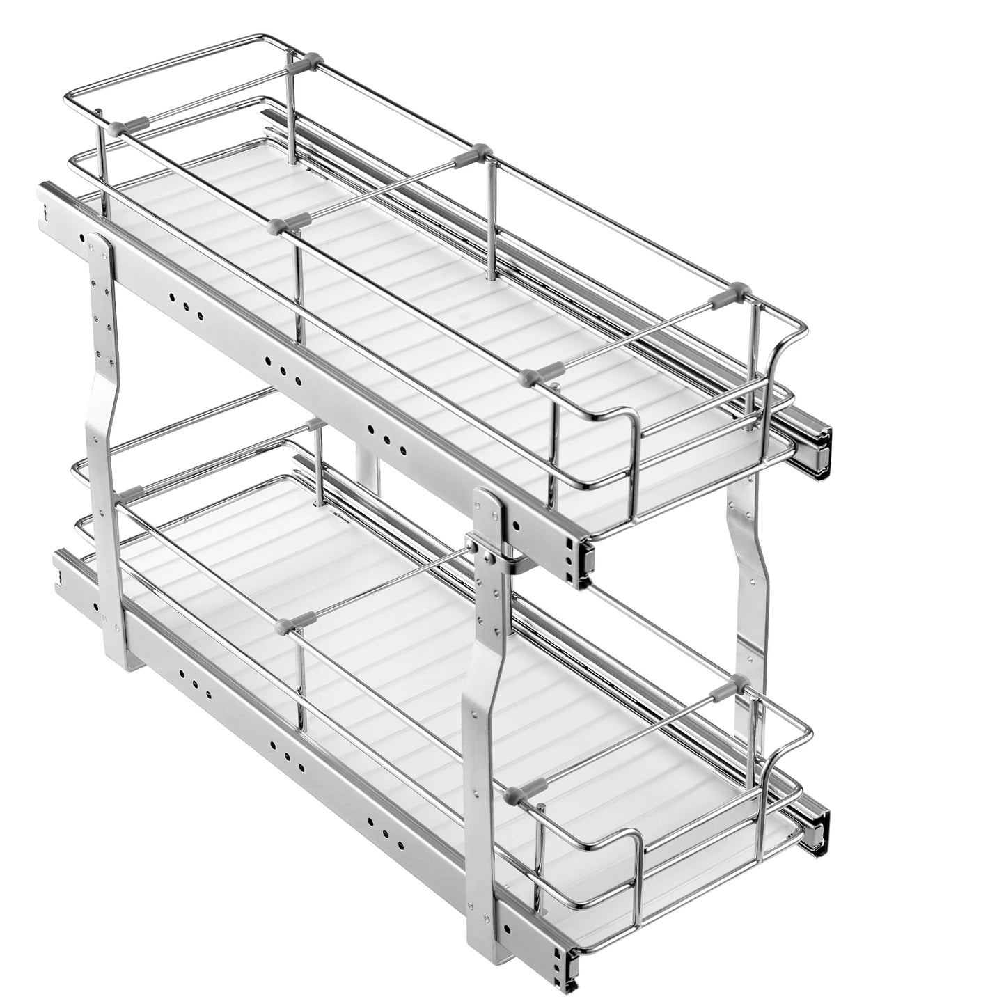 VEVOR Heavy Duty Pull Out Cabinet Organizer Stainless Steel Sliding Drawers