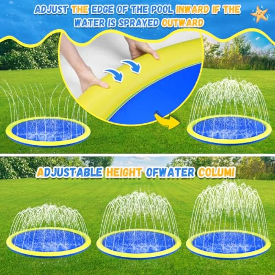 Extra Large Non Slip Splash Pad Sprinkler For Kids