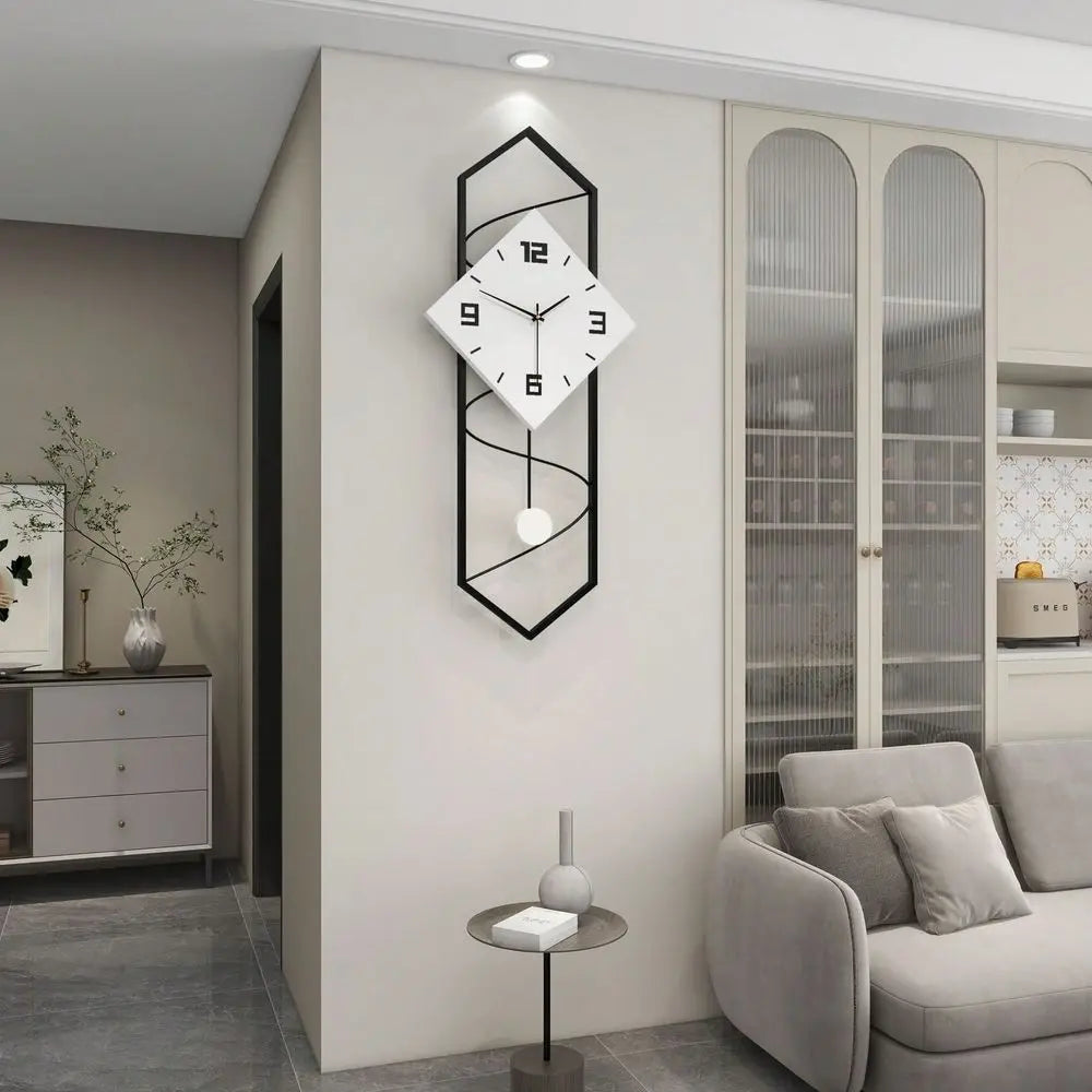 Decorative Modern Wall Clock Quartz Movement Silent Battery Operated