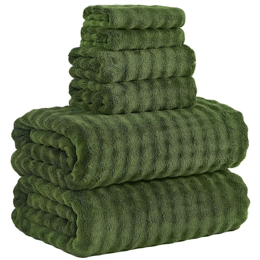 Six-Piece Ultra Absorbent Microfiber Bath Towel Set