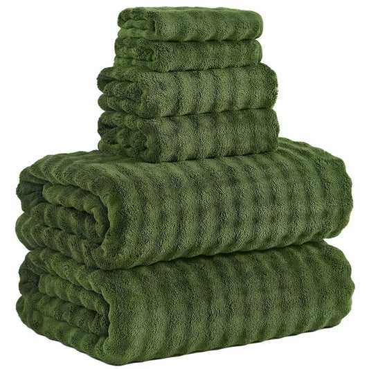 Six-Piece Ultra Absorbent Microfiber Bath Towel Set