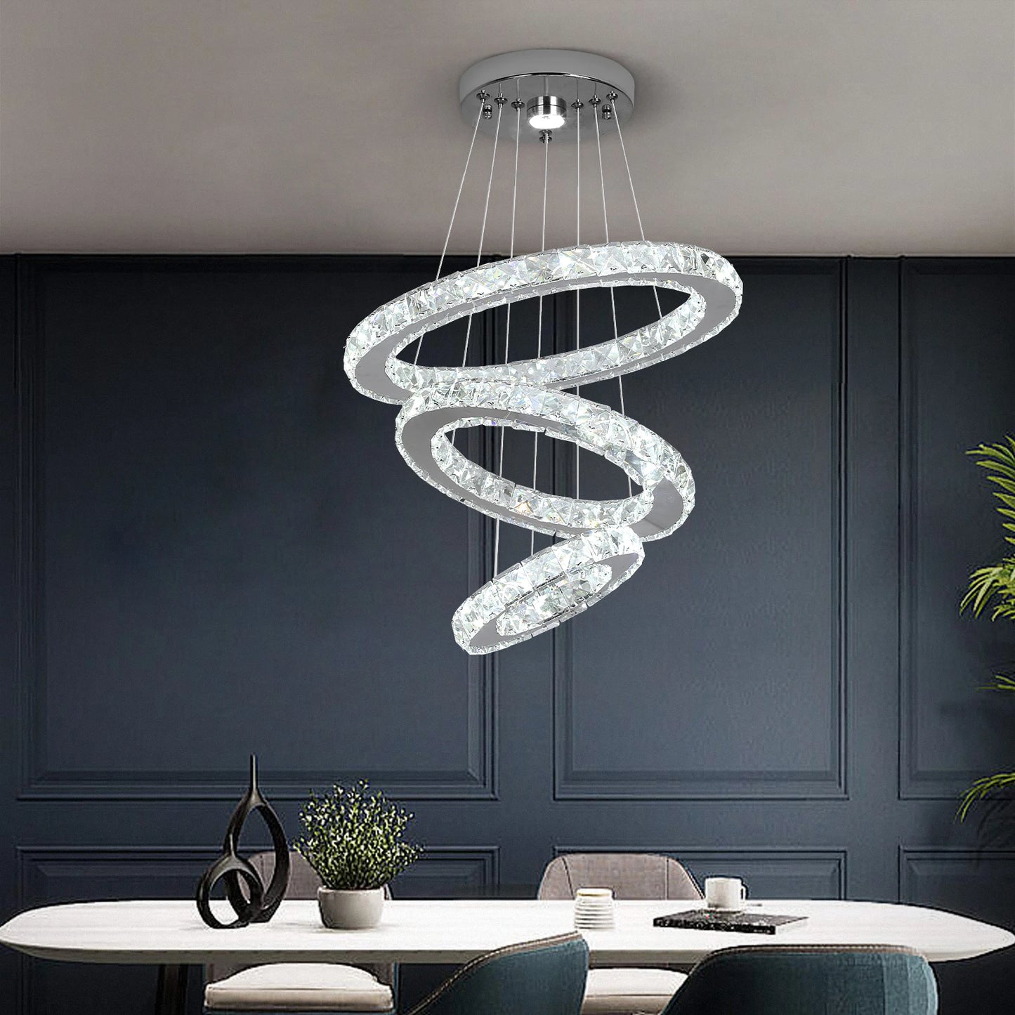 Vinilky Crystal Chandelier Pendant Lights For Living Room And Bedroom
