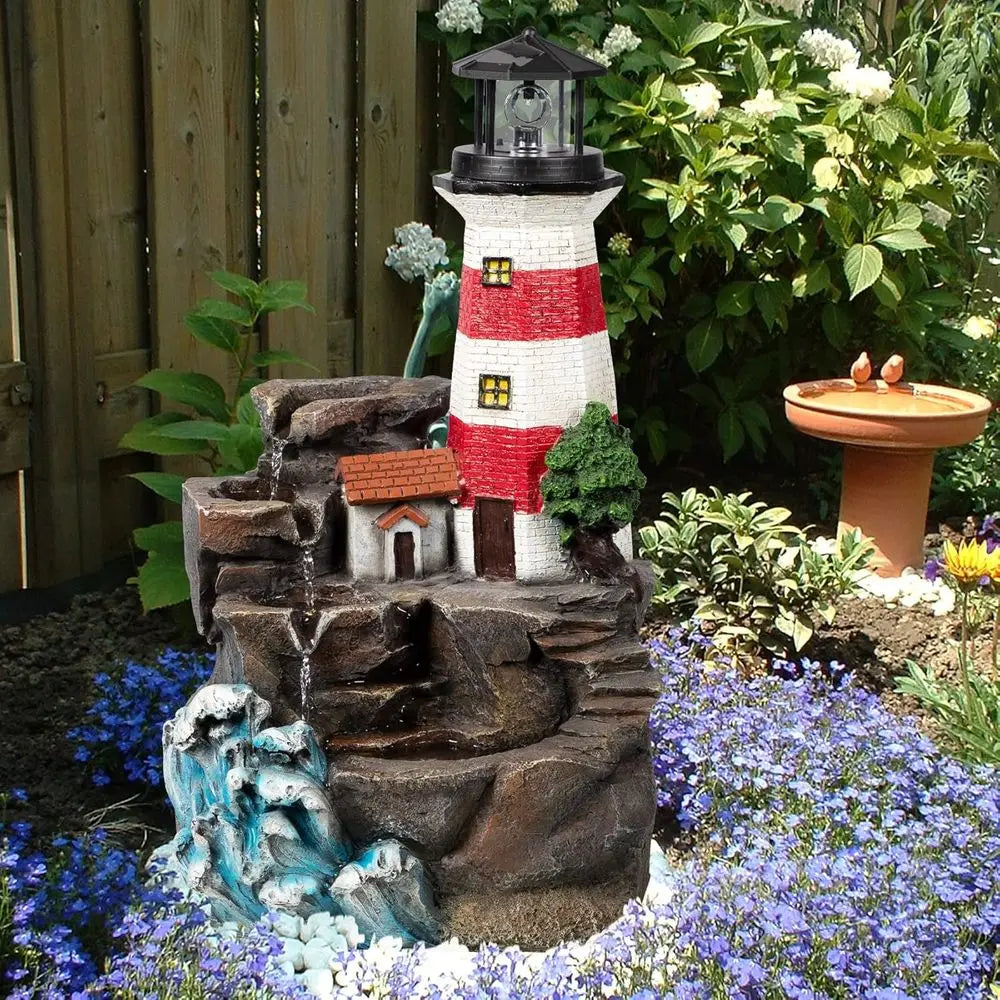 Outdoor Waterfall Fountain for Garden and Deck Relaxation