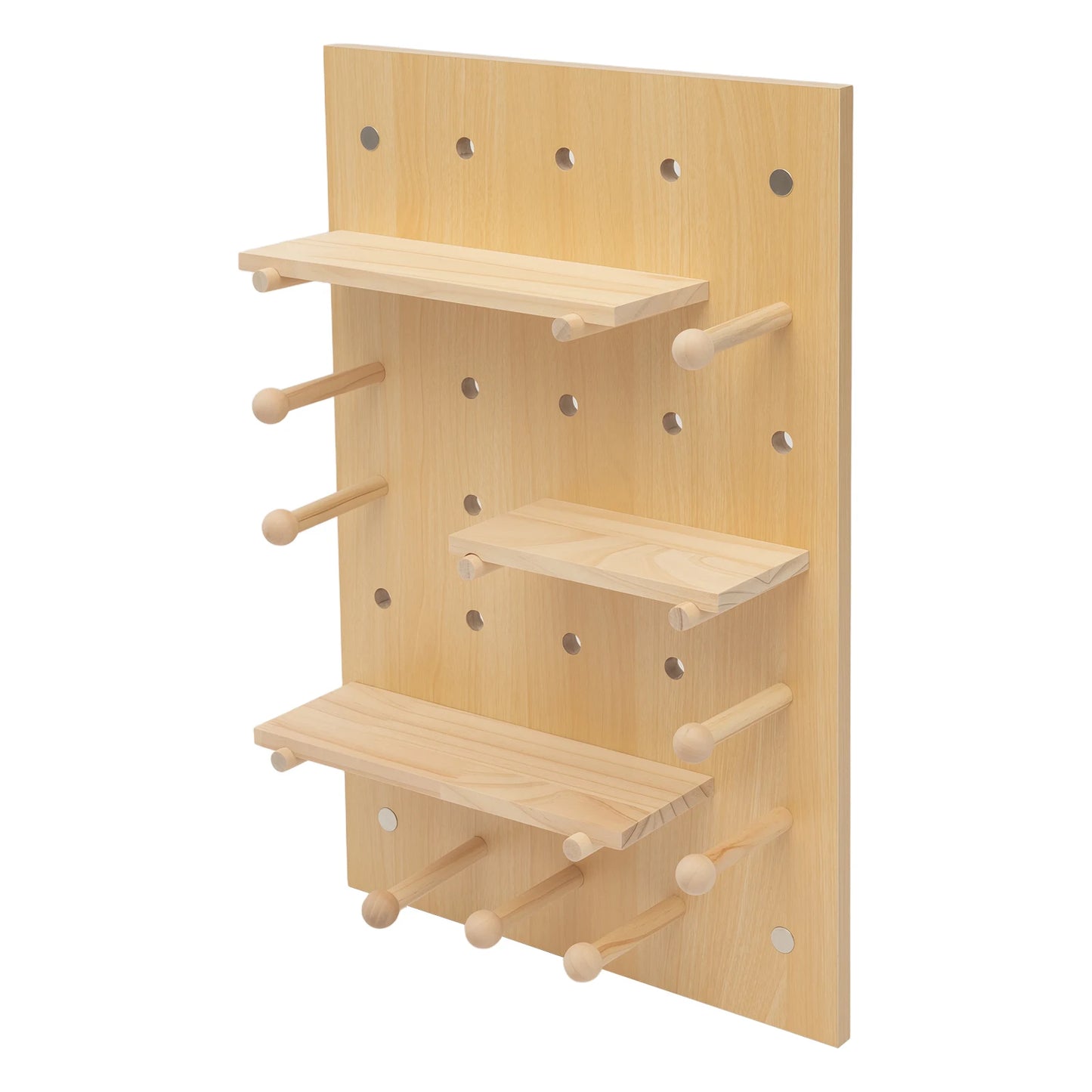 Wood Pegboard Wall Organizer Kit For Home Office DIY