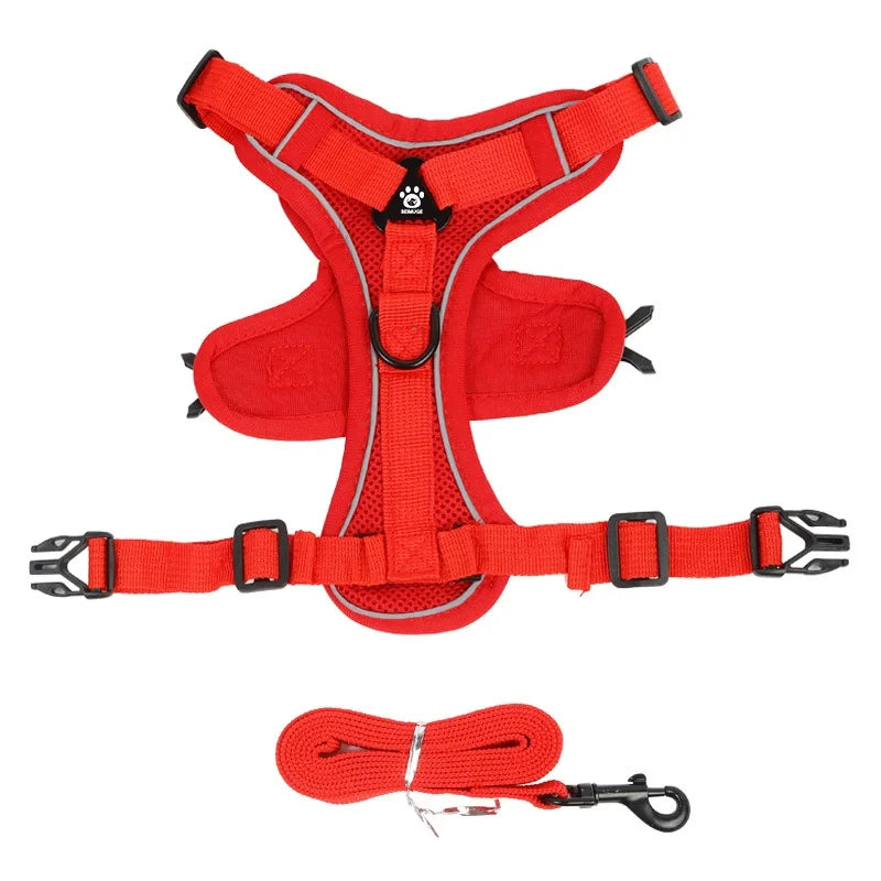 NONECN No Pull Dog Harness and Leash Set Reflective Adjustable