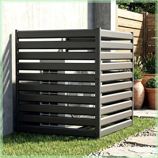 Metal Privacy Fence Panels 2 Pack Outdoor Screen For AC Unit