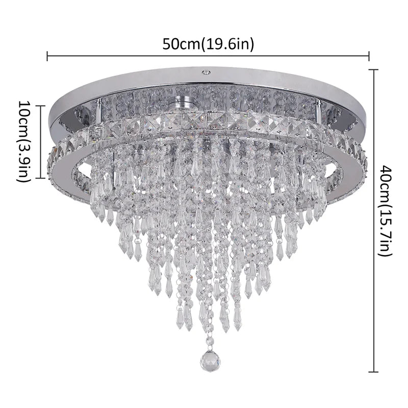 VETRULUS K9 Luxury Crystal Ceiling Lamp Smart LED Pendant Light