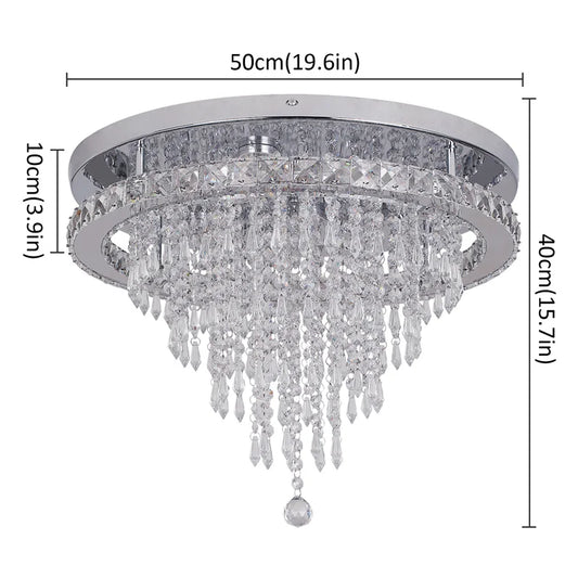 VETRULUS K9 Luxury Crystal Ceiling Lamp Smart LED Pendant Light