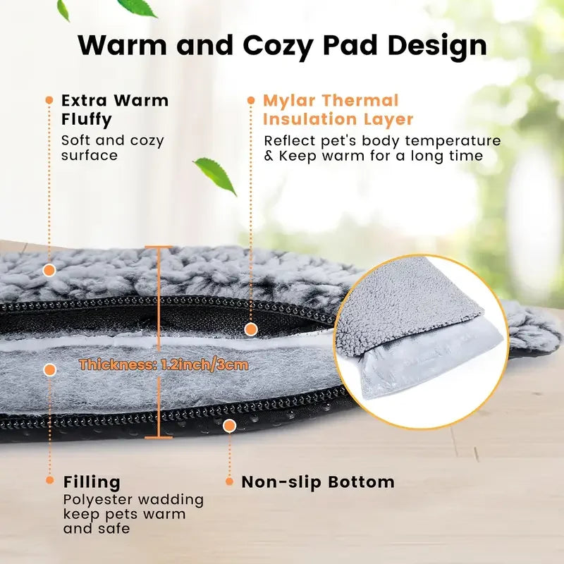 Self Heating Pet Pad Blanket For Dogs And Cats With Anti Slip Bottom
