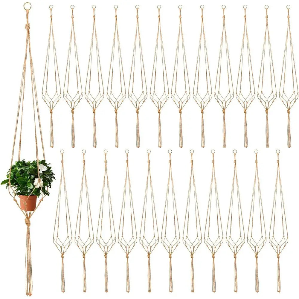 20-Pack Jute Plant Hangers For Indoor And Outdoor Garden Decor