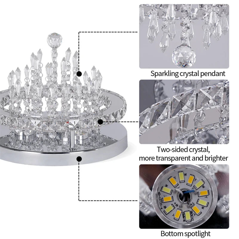 VETRULUS K9 Luxury Crystal Ceiling Lamp Smart LED Pendant Light
