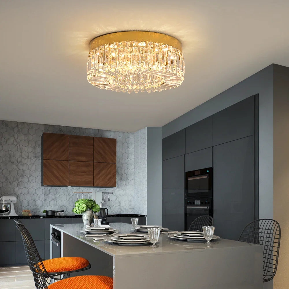 VETRULUS Crystal LED Ceiling Chandelier for Modern Home Lighting
