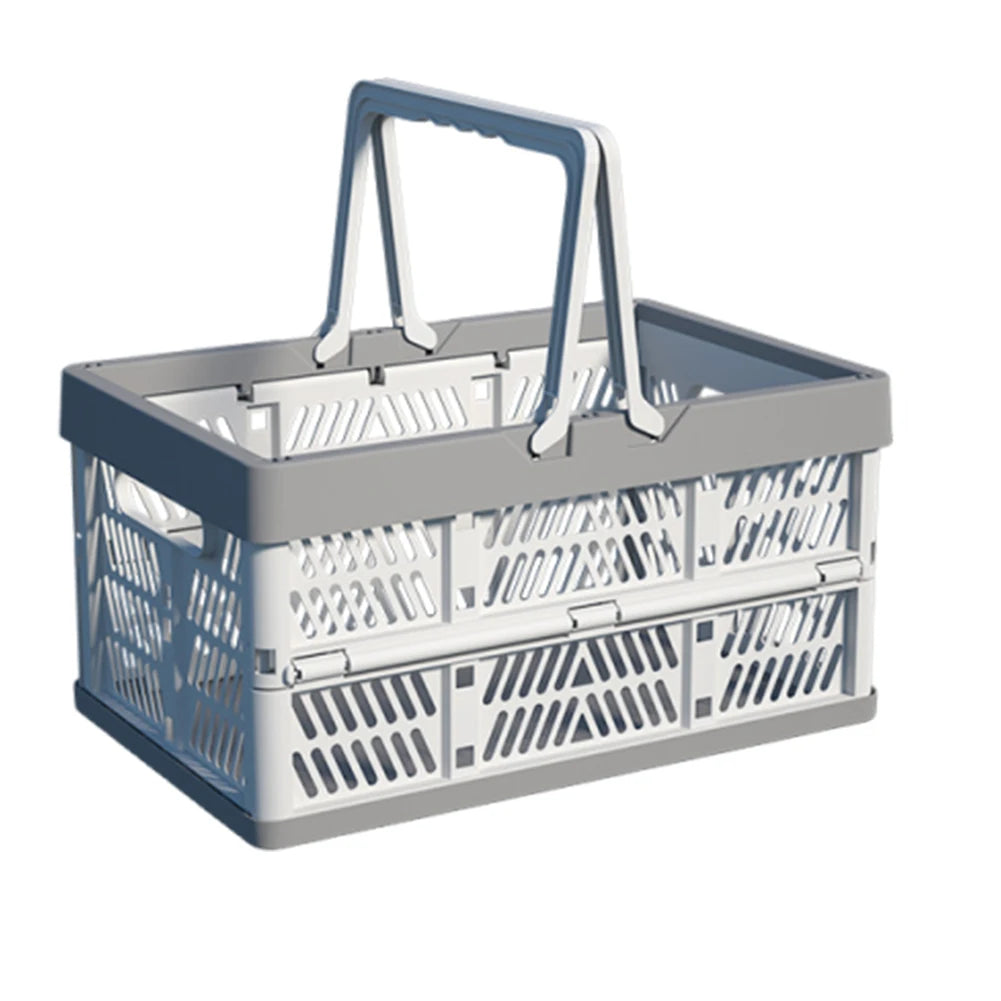 Alloet Plastic Collapsible Storage Crate With Handles Stackable Organizer