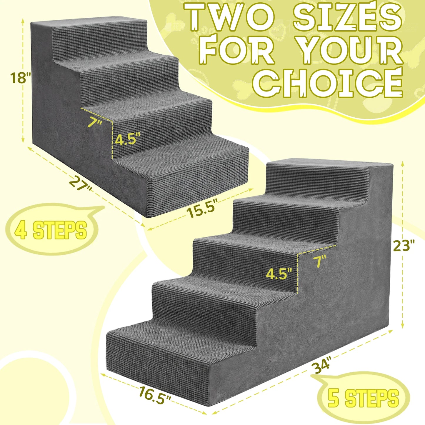 Niubya Pet Stairs For Small Dogs And Cats Non Slip