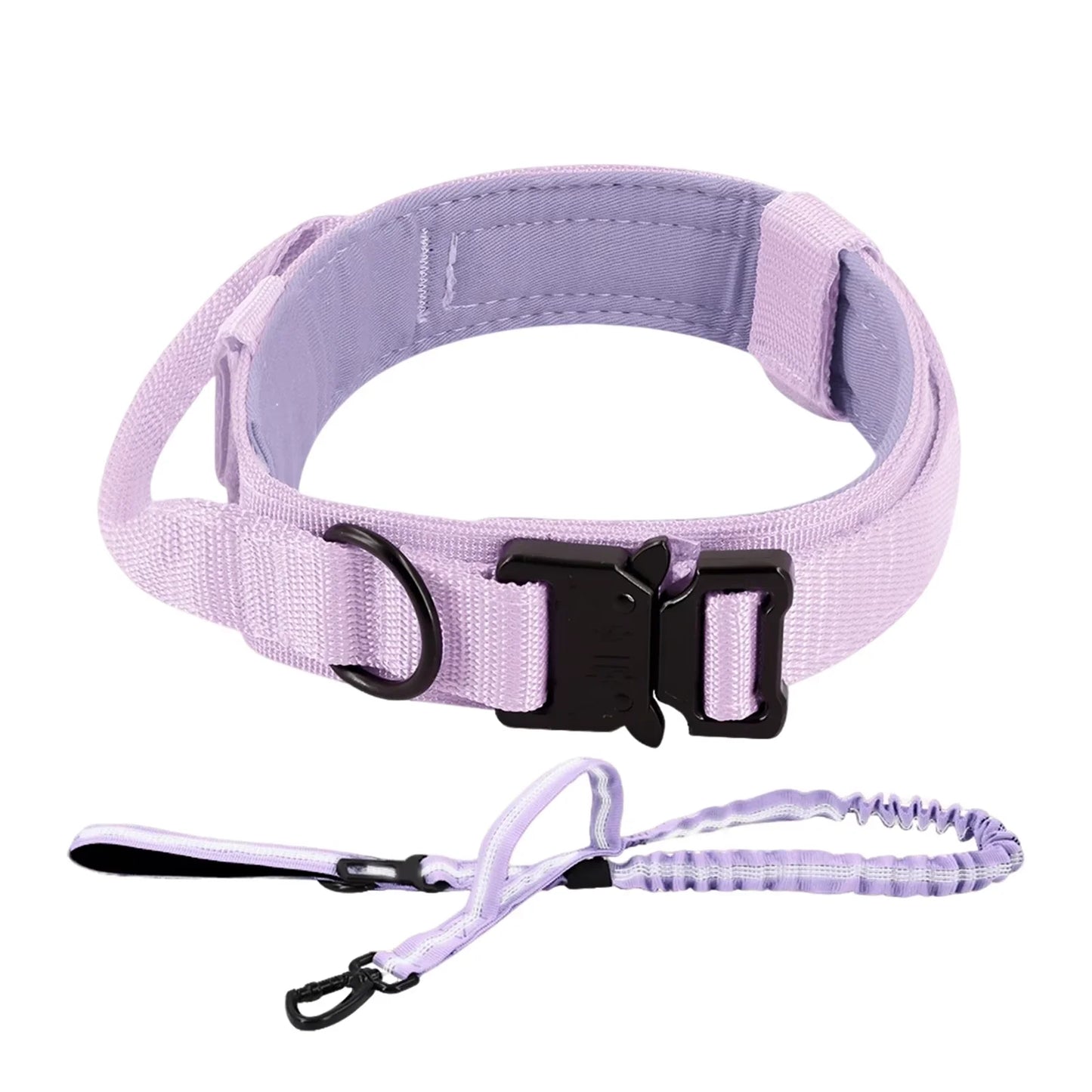 Adjustable Dog Training Collar Tactical Leash Set With Control Handle