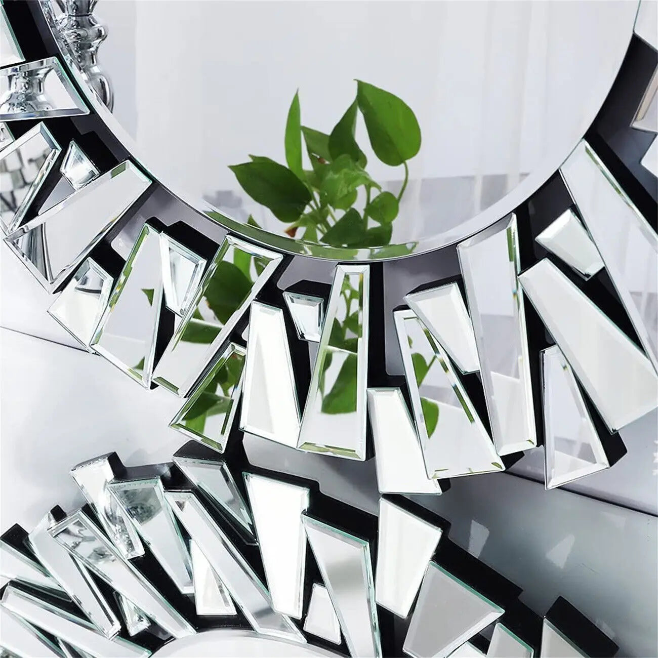 LUVODI Starburst Round Wall Mirror