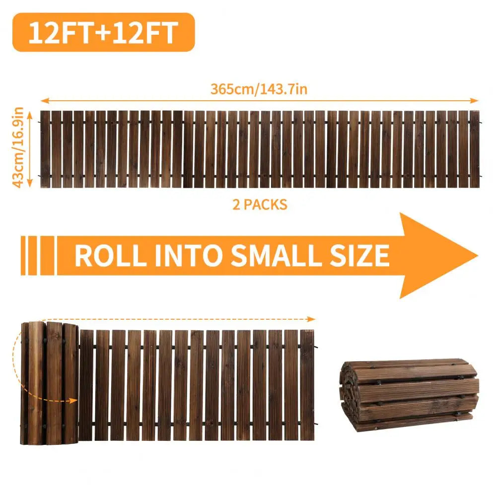 Wooden Garden Pathway Roll Out Walkway Bridge Outdoor Use