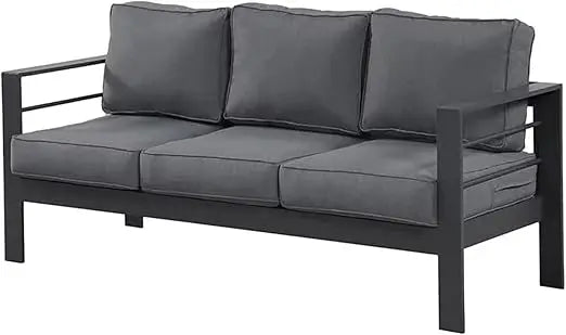 Outdoor Aluminum Patio Sofa Three Seat All Weather