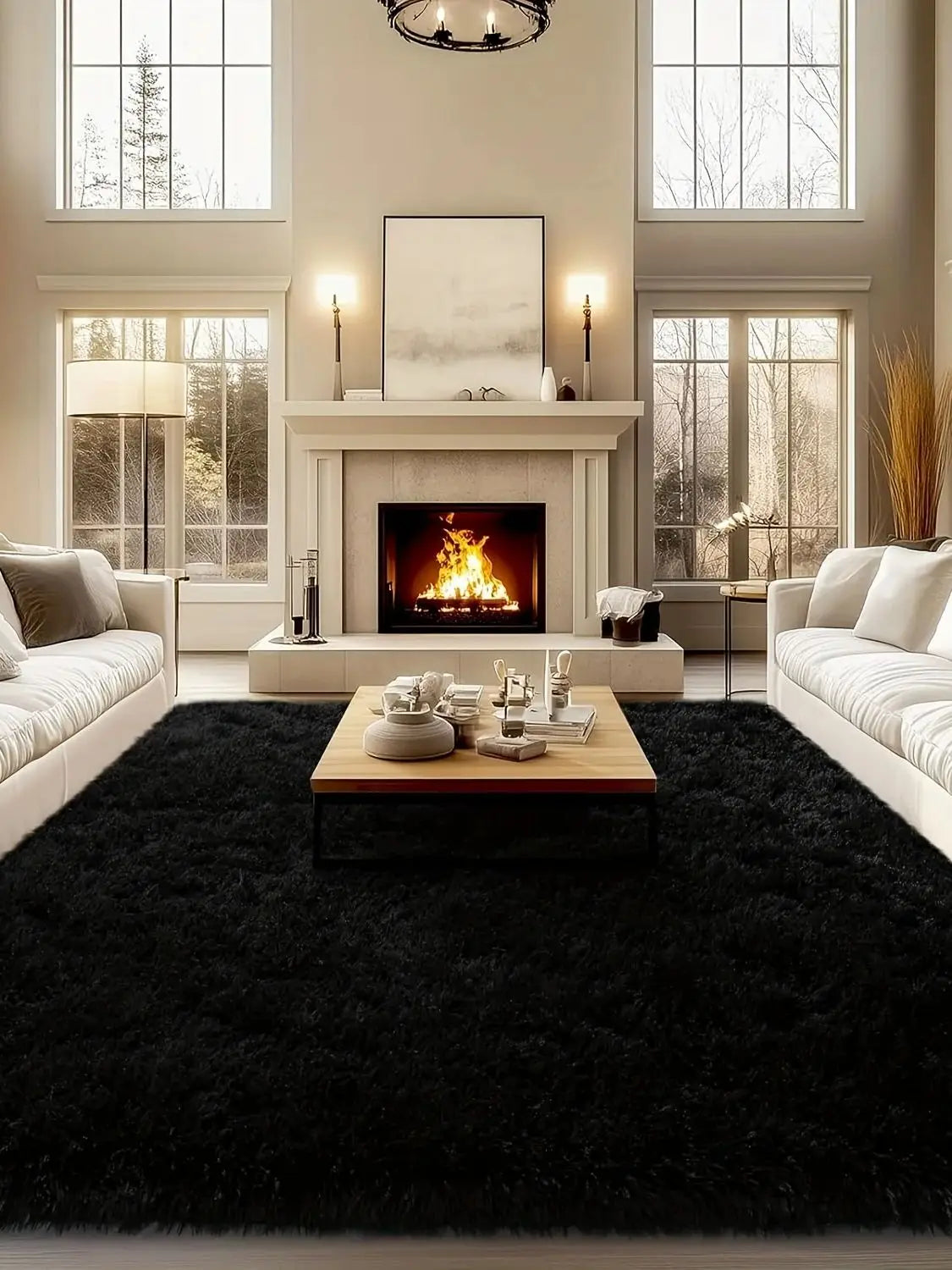 Aubusson Style Plush Area Rug For Living Room And Bedroom