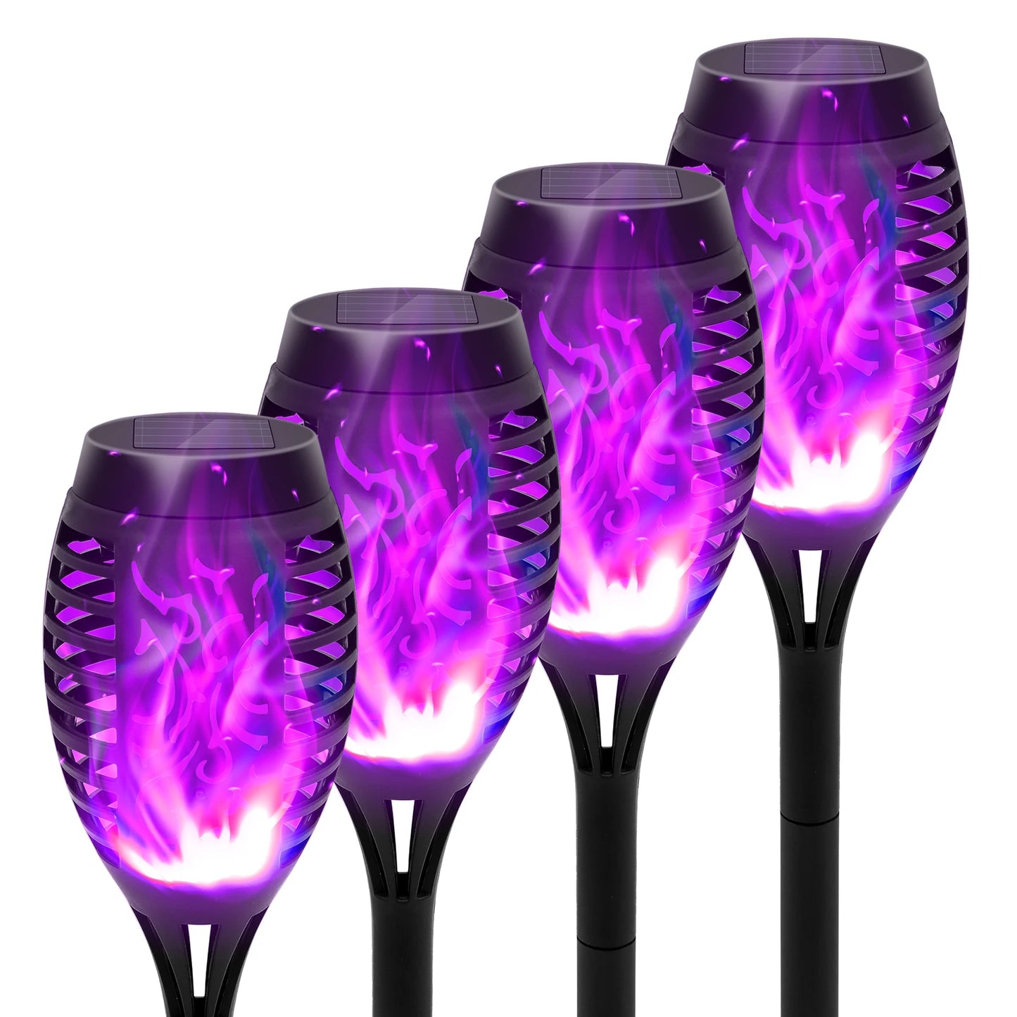 12 LED Solar Flame Torch Lights Outdoor Garden Decoration Waterproof