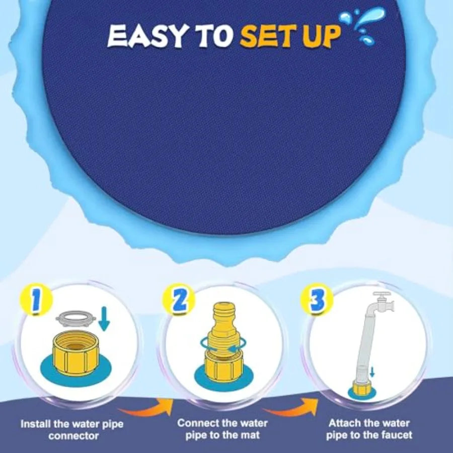 Splash Pad Sprinkler For Kids And Dogs Outdoor Water Play