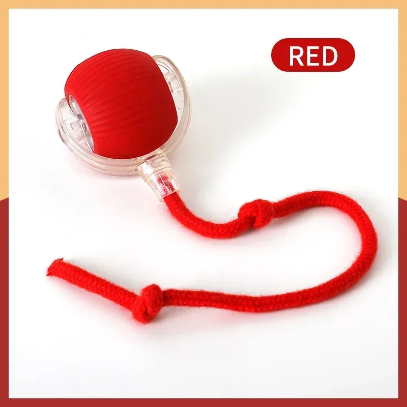 Cat Interactive Ball Toy Auto Rolling Faux Tail Rechargeable Smart