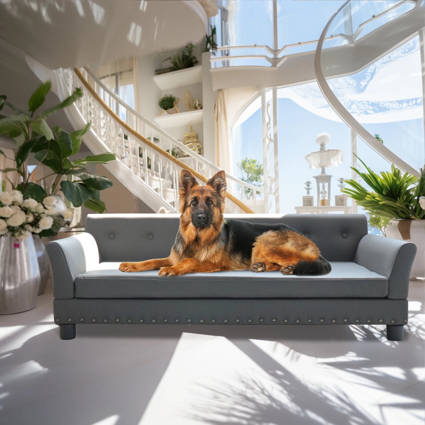 BINGOPAW Elevated Rectangle Dog Bed Durable Sofa For Dogs