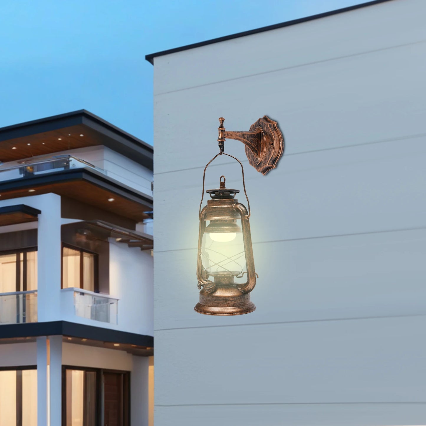 Bymaocar Outdoor Wall Light Lantern Antique Bronze