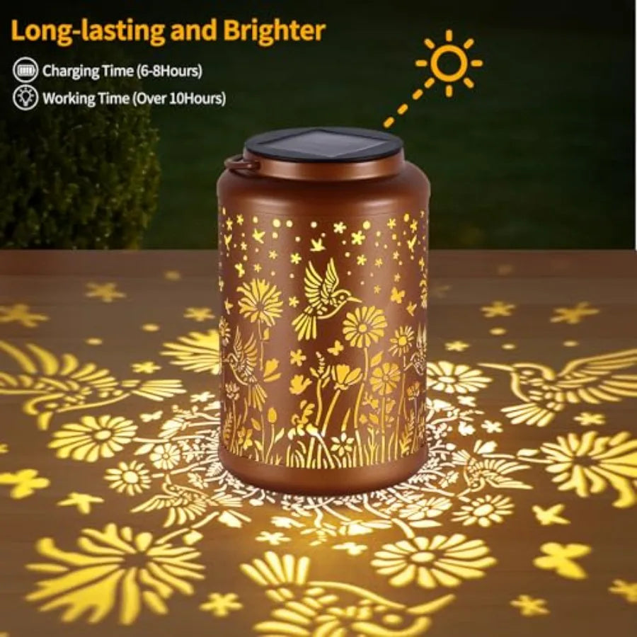 Waterproof Solar Hummingbird Lanterns for Outdoor Garden and Patio Decor