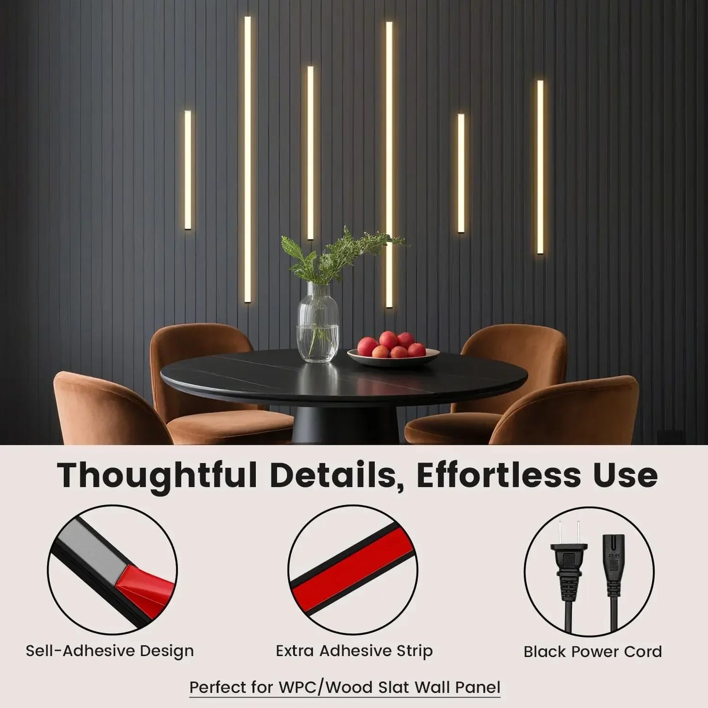 Slat Wall Lights Adhesive Panel Lights For Interior Decor