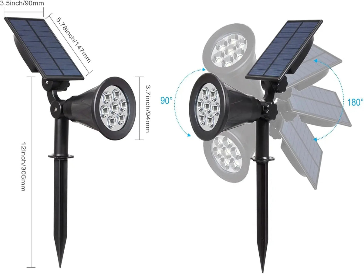 T-Sunrise Led Solar Spotlight Color Changing Outdoor Garden Light
