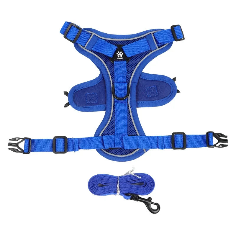 NONECN No Pull Dog Harness and Leash Set Reflective Adjustable