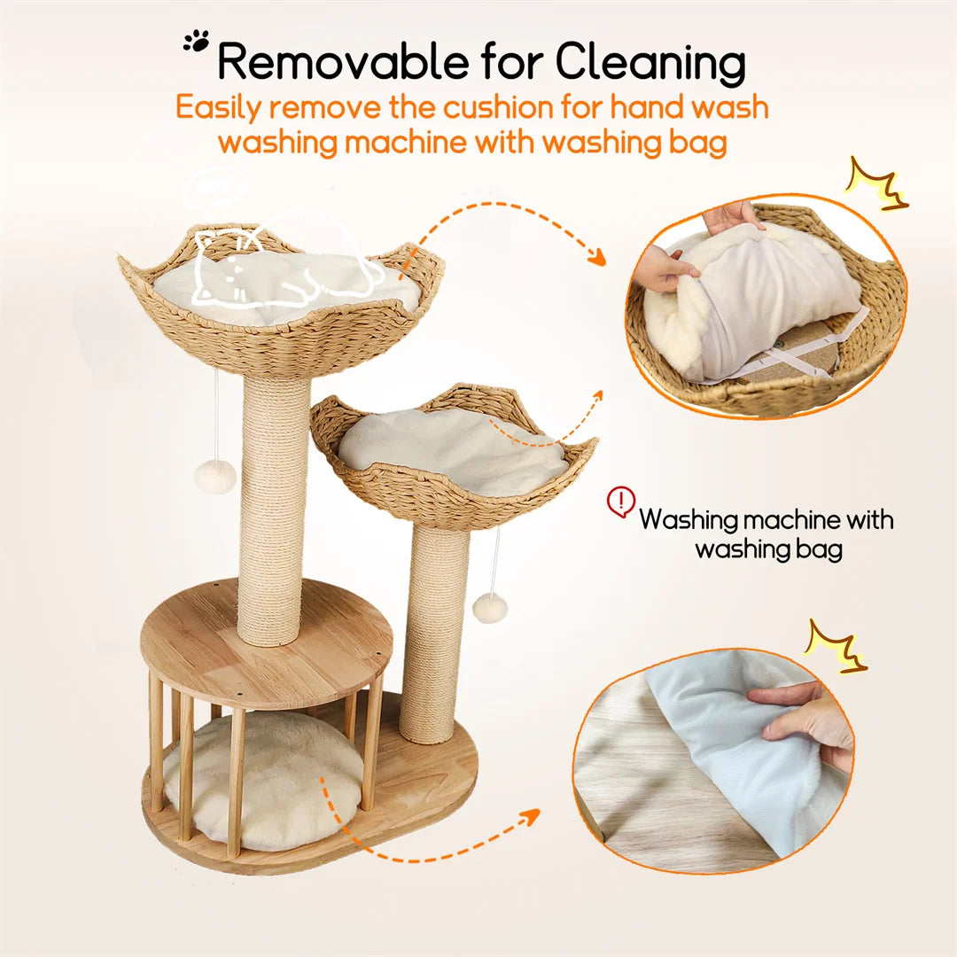Bingopaw Indoor Cat Climbing Tree With Scratching Posts