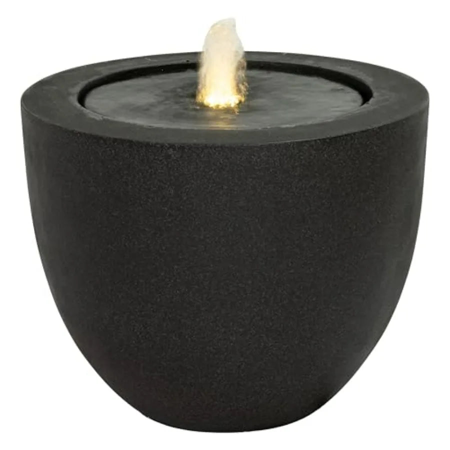 Polystone Oval Water Fountain With LED Light And Pump