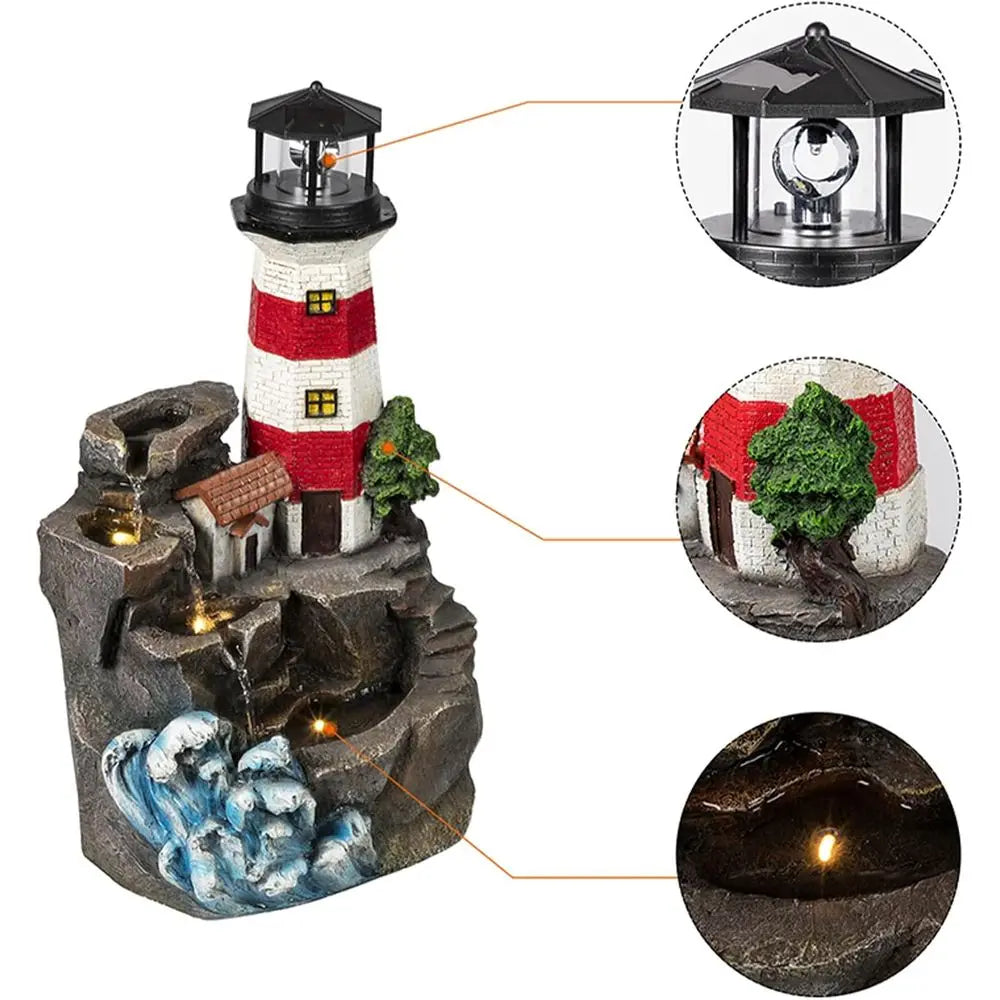 Outdoor Waterfall Fountain for Garden and Deck Relaxation